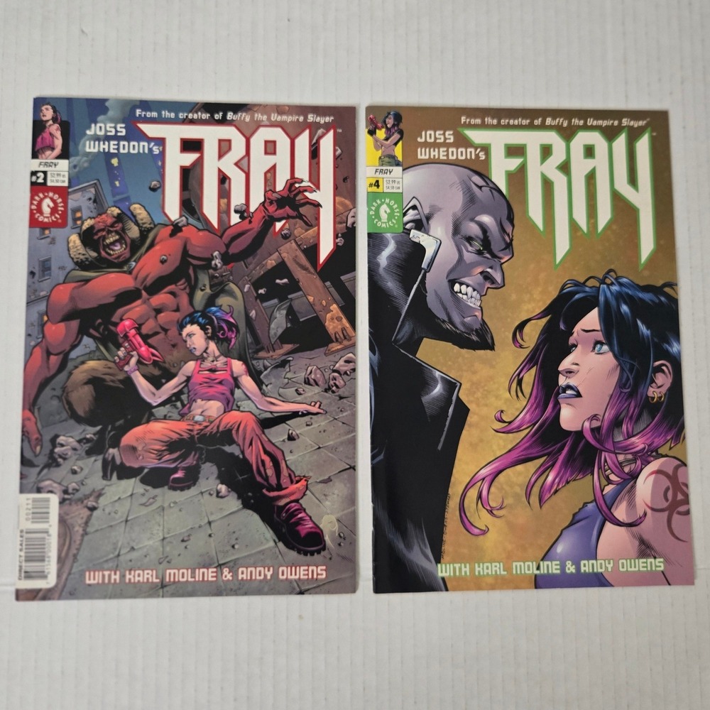 Vintage Fray Comic Lot 2 4 Joss Whedon Buffy Future Slayer Dark Horse 2001 USA